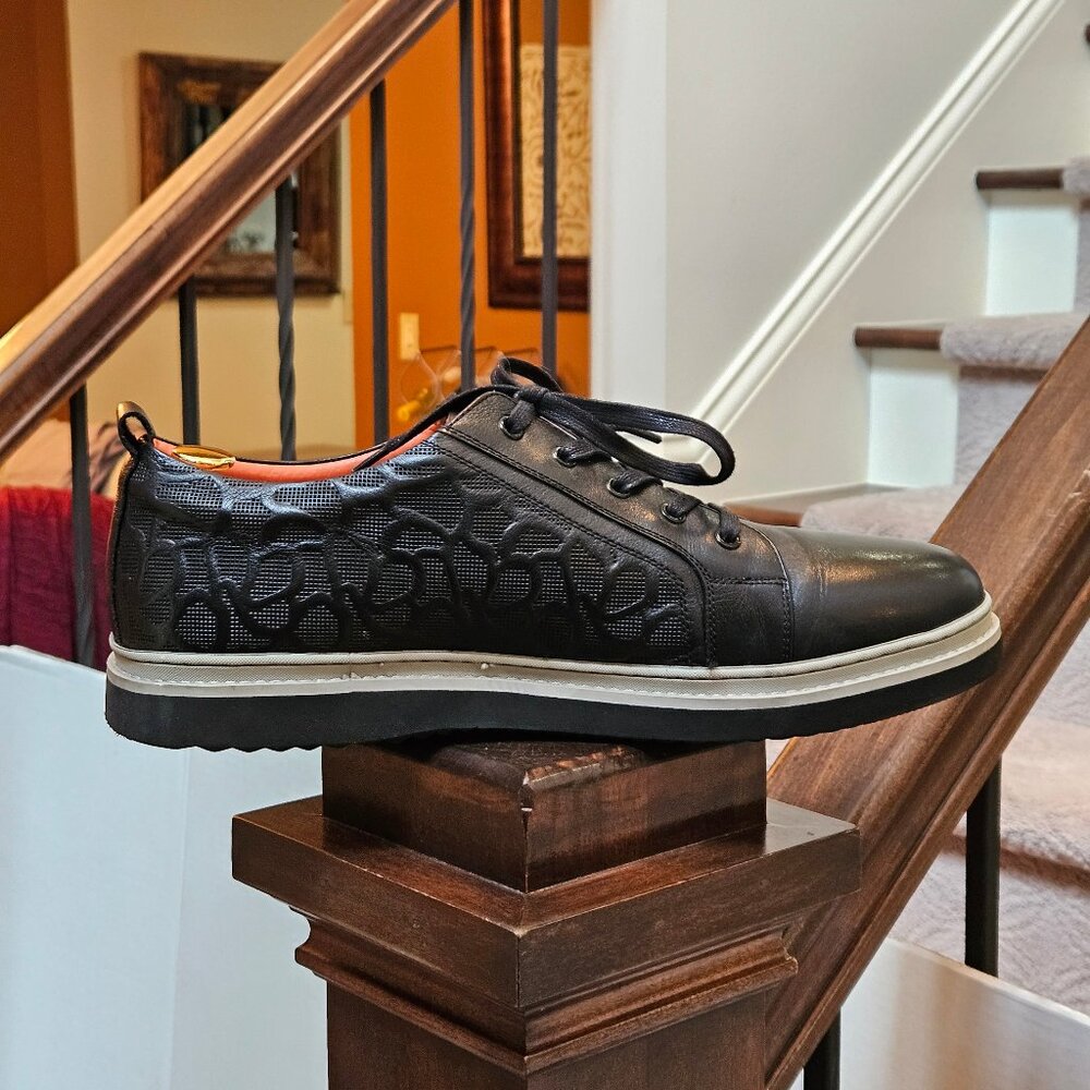 French Connection Men's Leather Oxfords, Black, Sz 13 - Picture 8 of 16